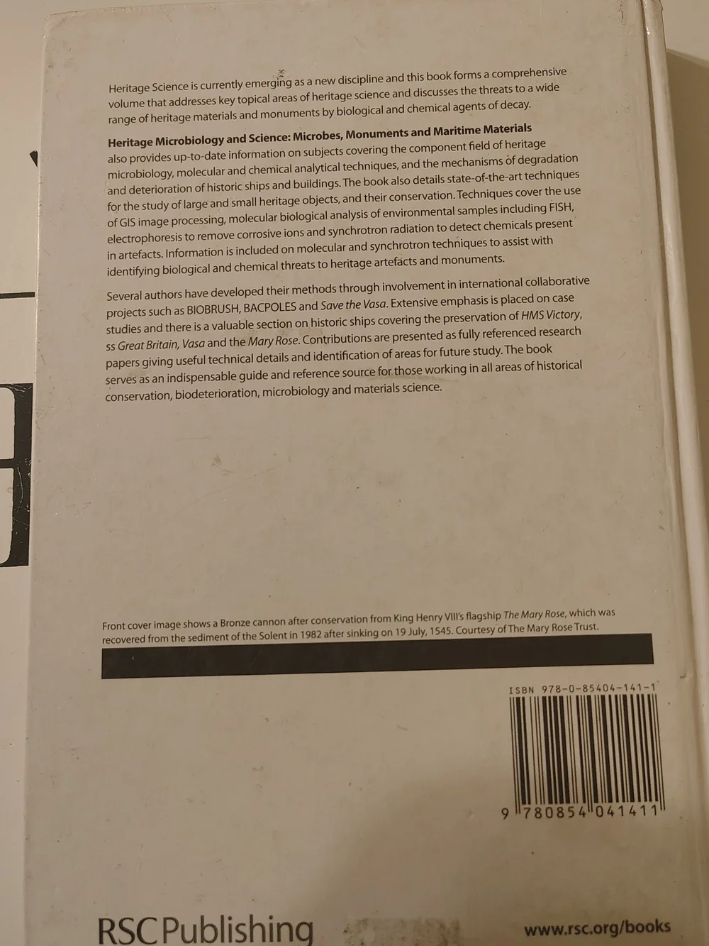 Heritage Microbiology and Science - White Cover